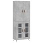 vidaXL Highboard Betongrau 69,5x34x180 cm Holzwerkstoff vidaXL Highboard Betongrau 69,5x34x180 cm Holzwerkstoff
