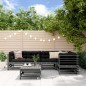 vidaXL 6-tlg. Garten-Lounge-Set mit Kissen Grau Massivholz vidaXL 6-tlg. Garten-Lounge-Set mit Kissen Grau Massivholz