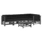 vidaXL 6-tlg. Garten-Lounge-Set mit Kissen Grau Massivholz vidaXL 6-tlg. Garten-Lounge-Set mit Kissen Grau Massivholz
