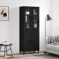 vidaXL Highboard Schwarz 69,5x34x180 cm Holzwerkstoff vidaXL Highboard Schwarz 69,5x34x180 cm Holzwerkstoff