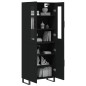 vidaXL Highboard Schwarz 69,5x34x180 cm Holzwerkstoff vidaXL Highboard Schwarz 69,5x34x180 cm Holzwerkstoff