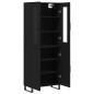 vidaXL Highboard Schwarz 69,5x34x180 cm Holzwerkstoff vidaXL Highboard Schwarz 69,5x34x180 cm Holzwerkstoff
