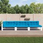 vidaXL Palettenkissen 7-tlg. Blau Stoff vidaXL Palettenkissen 7-tlg. Blau Stoff