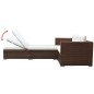 3-tlg. Garten-Lounge-Set mit Auflagen Poly Rattan Braun 3-tlg. Garten-Lounge-Set mit Auflagen Poly Rattan Braun