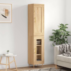 vidaXL Highboard Sonoma-Eiche 34,5x34x180 cm Holzwerkstoff