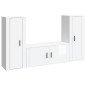 vidaXL 3-tlg. TV-Schrank-Set Hochglanz-Weiß Holzwerkstoff vidaXL 3-tlg. TV-Schrank-Set Hochglanz-Weiß Holzwerkstoff