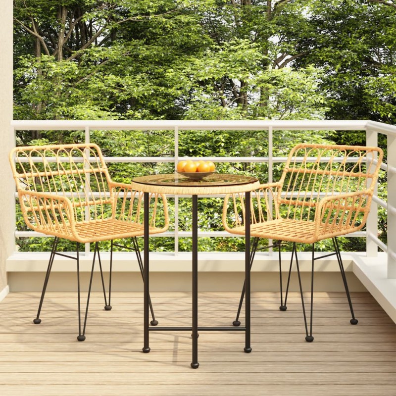 vidaXL 3-tlg. Garten-Essgruppe Poly Rattan vidaXL 3-tlg. Garten-Essgruppe Poly Rattan