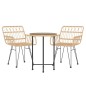 vidaXL 3-tlg. Garten-Essgruppe Poly Rattan vidaXL 3-tlg. Garten-Essgruppe Poly Rattan