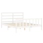 vidaXL Massivholzbett mit Kopfteil Weiß 160x200 cm vidaXL Massivholzbett mit Kopfteil Weiß 160x200 cm