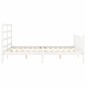 vidaXL Massivholzbett mit Kopfteil Weiß 160x200 cm vidaXL Massivholzbett mit Kopfteil Weiß 160x200 cm