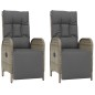 vidaXL 3-tlg. Garten-Essgruppe mit Kissen Grau Poly Rattan vidaXL 3-tlg. Garten-Essgruppe mit Kissen Grau Poly Rattan
