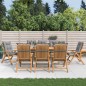 vidaXL Gartenstühle mit Auflagen 8 Stk. Massivholz Teak vidaXL Gartenstühle mit Auflagen 8 Stk. Massivholz Teak