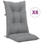 vidaXL Gartenstühle mit Auflagen 8 Stk. Massivholz Teak vidaXL Gartenstühle mit Auflagen 8 Stk. Massivholz Teak