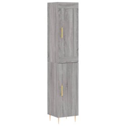 vidaXL Highboard Grau Sonoma 34,5x34x180 cm Holzwerkstoff