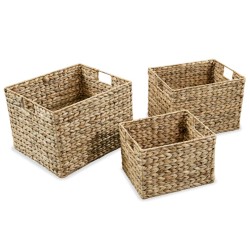 vidaXL Ablagekorb-Set 3 Stk. Wasserhyazinthe