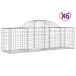 vidaXL Gabionen mit Hochbogen 6 Stk. 200x50x60/80 cm Verzinktes Eisen vidaXL Gabionen mit Hochbogen 6 Stk. 200x50x60/80 cm Verzinktes Eisen