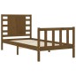 vidaXL Massivholzbett mit Kopfteil Honigbraun 90x200 cm vidaXL Massivholzbett mit Kopfteil Honigbraun 90x200 cm