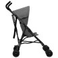 Kinderwagen Hellgrau und Schwarz Stahl Kinderwagen Hellgrau und Schwarz Stahl
