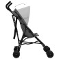 Kinderwagen Hellgrau und Schwarz Stahl Kinderwagen Hellgrau und Schwarz Stahl