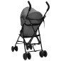 Kinderwagen Hellgrau und Schwarz Stahl Kinderwagen Hellgrau und Schwarz Stahl
