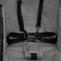 Kinderwagen Hellgrau und Schwarz Stahl Kinderwagen Hellgrau und Schwarz Stahl