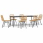 vidaXL 7-tlg. Garten-Essgruppe Poly Rattan vidaXL 7-tlg. Garten-Essgruppe Poly Rattan