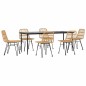 vidaXL 7-tlg. Garten-Essgruppe Poly Rattan vidaXL 7-tlg. Garten-Essgruppe Poly Rattan
