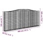vidaXL Gabionen mit Hochbogen 7 Stk. 400x30x160/180cm Verzinktes Eisen vidaXL Gabionen mit Hochbogen 7 Stk. 400x30x160/180cm Verzinktes Eisen