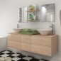 vidaXL 7-tlg. Badmöbel und Waschbecken Set Beige vidaXL 7-tlg. Badmöbel und Waschbecken Set Beige