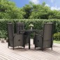 vidaXL 5-tlg. Garten-Essgruppe mit Kissen Schwarz Poly Rattan vidaXL 5-tlg. Garten-Essgruppe mit Kissen Schwarz Poly Rattan