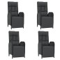 vidaXL 5-tlg. Garten-Essgruppe mit Kissen Schwarz Poly Rattan vidaXL 5-tlg. Garten-Essgruppe mit Kissen Schwarz Poly Rattan
