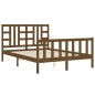 vidaXL Massivholzbett mit Kopfteil Honigbraun 160x200 cm vidaXL Massivholzbett mit Kopfteil Honigbraun 160x200 cm