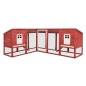 vidaXL Kaninchenstall mit Freilauf Rot und Weiß Tanne Massivholz vidaXL Kaninchenstall mit Freilauf Rot und Weiß Tanne Massivholz