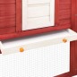vidaXL Kaninchenstall mit Freilauf Rot und Weiß Tanne Massivholz vidaXL Kaninchenstall mit Freilauf Rot und Weiß Tanne Massivholz