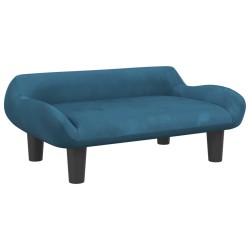 vidaXL Hundebett Blau 70x40x24 cm Samt