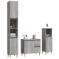 vidaXL 3-tlg. Badmöbel-Set Grau Sonoma Holzwerkstoff vidaXL 3-tlg. Badmöbel-Set Grau Sonoma Holzwerkstoff