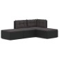 vidaXL 4-tlg. Garten-Lounge-Set mit Kissen Schwarz Poly Rattan vidaXL 4-tlg. Garten-Lounge-Set mit Kissen Schwarz Poly Rattan