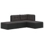 vidaXL 4-tlg. Garten-Lounge-Set mit Kissen Schwarz Poly Rattan vidaXL 4-tlg. Garten-Lounge-Set mit Kissen Schwarz Poly Rattan