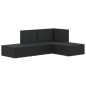 vidaXL 4-tlg. Garten-Lounge-Set mit Kissen Schwarz Poly Rattan vidaXL 4-tlg. Garten-Lounge-Set mit Kissen Schwarz Poly Rattan