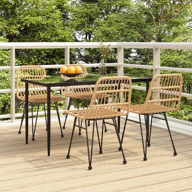 vidaXL 5-tlg. Garten-Essgruppe Poly Rattan vidaXL 5-tlg. Garten-Essgruppe Poly Rattan