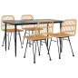 vidaXL 5-tlg. Garten-Essgruppe Poly Rattan vidaXL 5-tlg. Garten-Essgruppe Poly Rattan