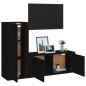 vidaXL 2-tlg. TV-Schrank-Set Schwarz Holzwerkstoff vidaXL 2-tlg. TV-Schrank-Set Schwarz Holzwerkstoff
