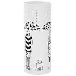 vidaXL Regenschirmständer Frauen-Design Stahl Weiß 