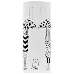 vidaXL Regenschirmständer Frauen-Design Stahl Weiß 