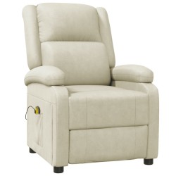 vidaXL Massagesessel Cremeweiß Kunstleder