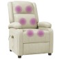 vidaXL Massagesessel Cremeweiß Kunstleder vidaXL Massagesessel Cremeweiß Kunstleder