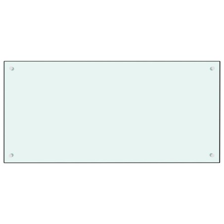  vidaXL Küchenrückwand Weiß 100x50 cm Hartglas