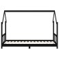 Kinderbett Schwarz 90x190 cm Massivholz Kiefer Kinderbett Schwarz 90x190 cm Massivholz Kiefer
