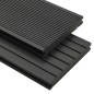 vidaXL WPC Massive Terrassendielen mit Zubehör 10 m² 4 m Schwarz vidaXL WPC Massive Terrassendielen mit Zubehör 10 m² 4 m Schwarz