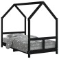 vidaXL Kinderbett Schwarz 80x160 cm Massivholz Kiefer vidaXL Kinderbett Schwarz 80x160 cm Massivholz Kiefer